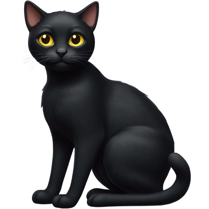 Mutated black cat emoji