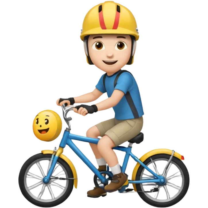 Bike Boy with calling talk emozi emoji