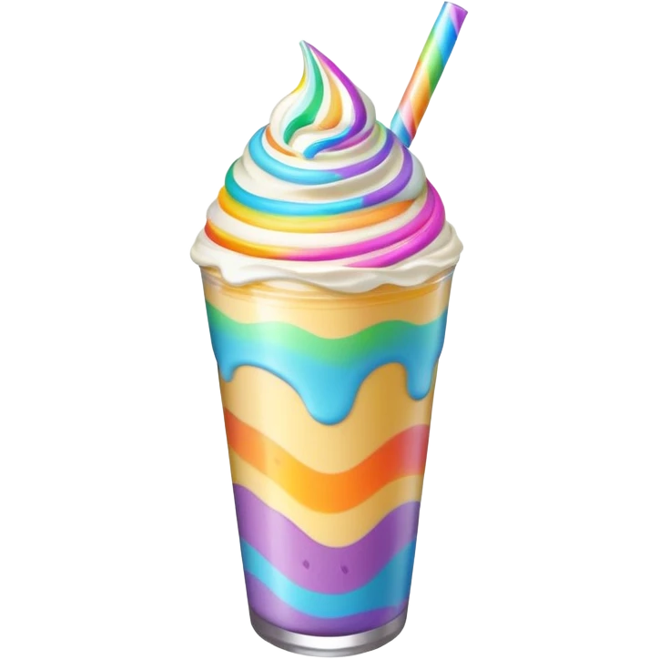Rainbow Space Milkshake emoji