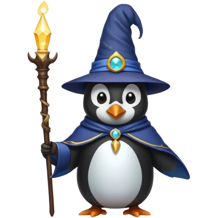 Penguin Wizard emoji