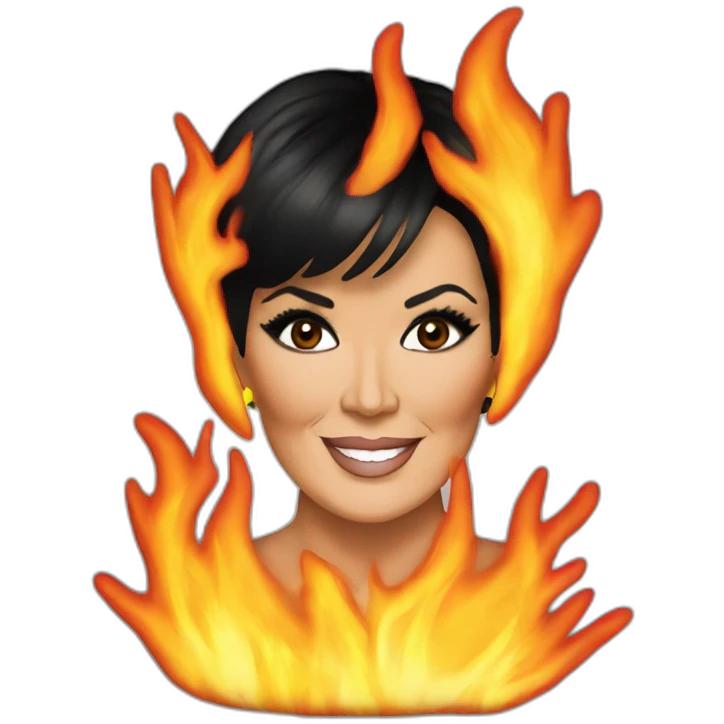 kris jenner on fire emoji