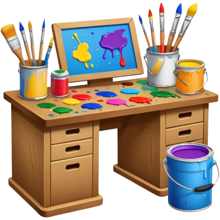paint desk emoji
