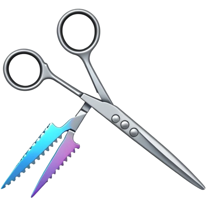 Scissors cutting audio wave clip emoji