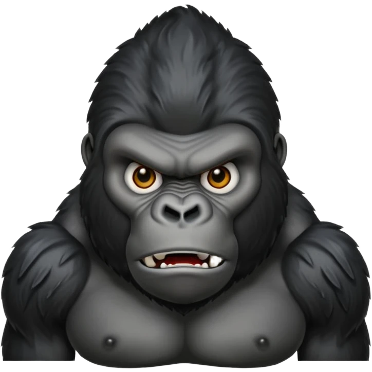A black gorilla angry face with realstick emoji