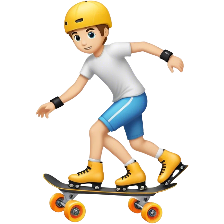 a boy roller-blading emoji