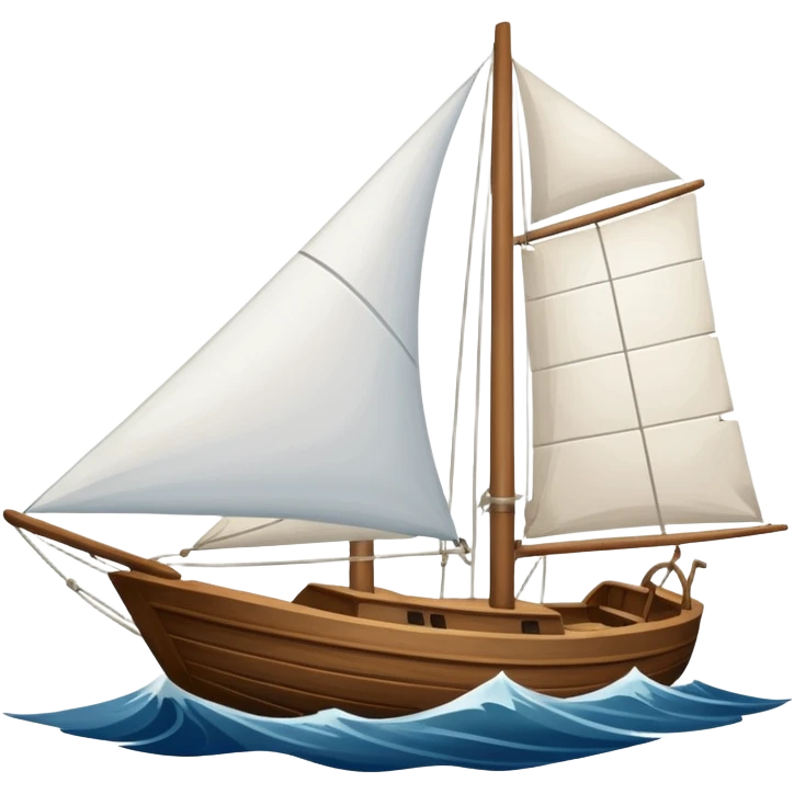 Velero navegando en tormenta emoji