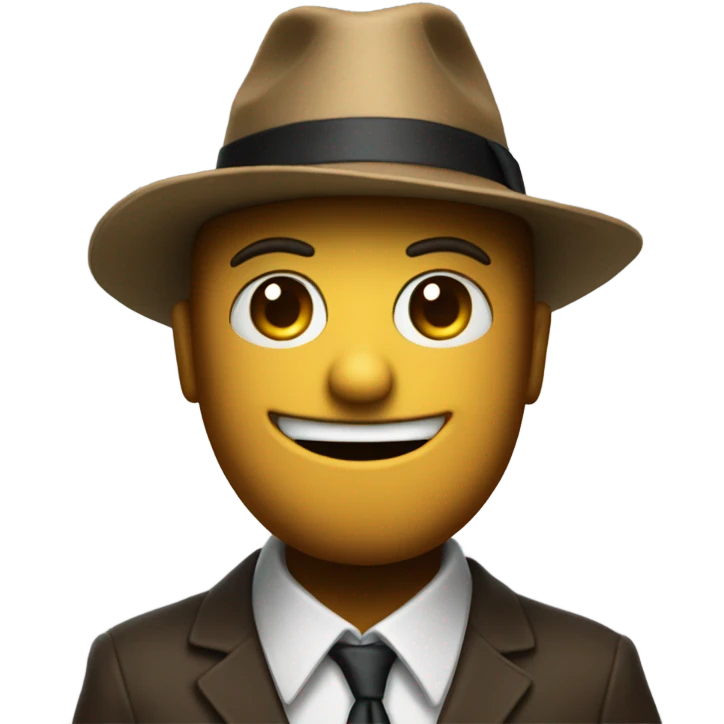 a sentient cracker wearing a fedora emoji