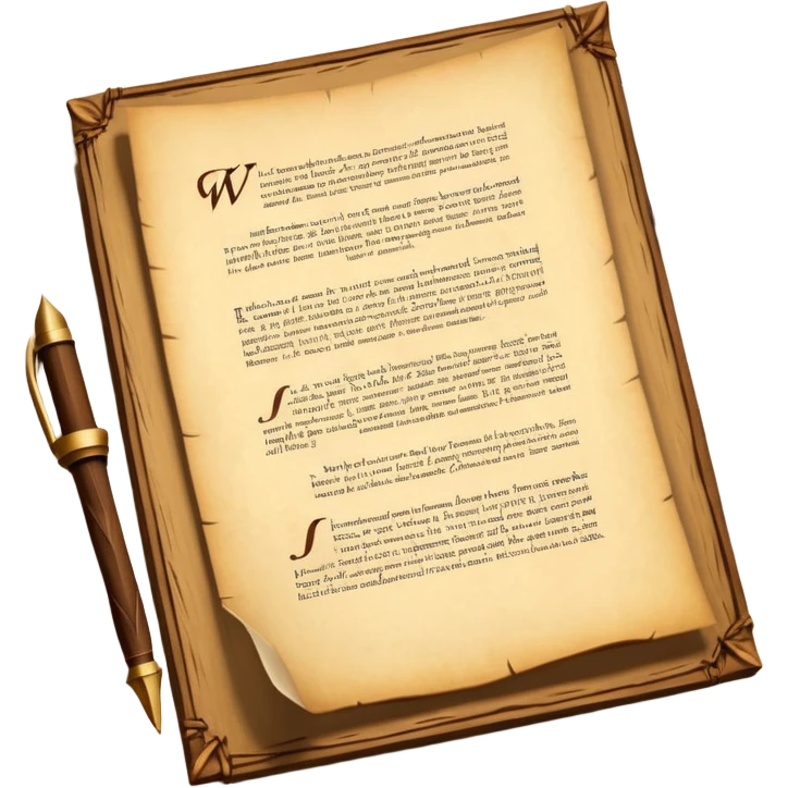 A will and testament document with a quill pen emoji