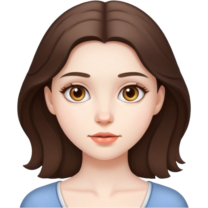 beautiful pale brunette girl emoji