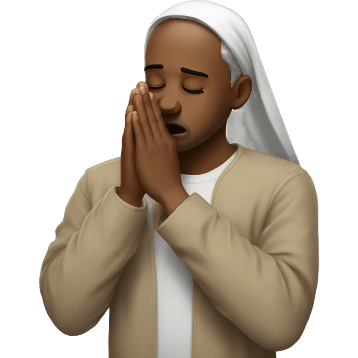 Crying while praying. 😭🙏 emoji
