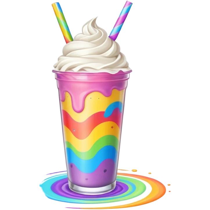 Rainbow Space Milkshake emoji