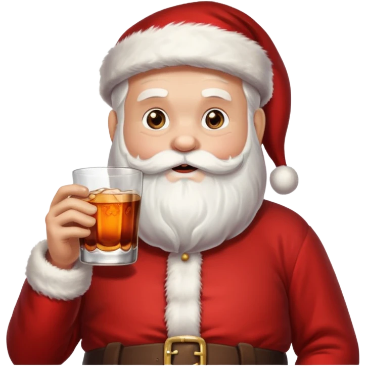  Santa Drinking Bourbon emoji