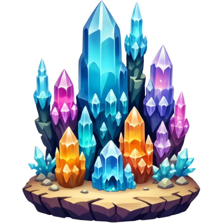 Growing Crystals in a cave emoji