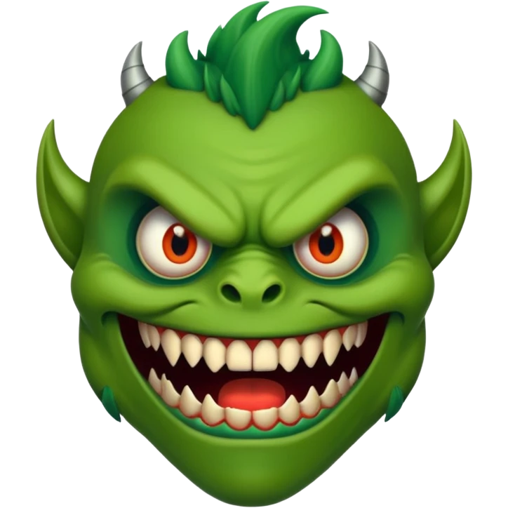 Monster with scary eyes emoji