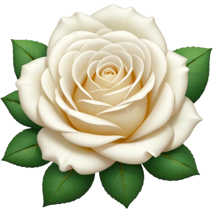 simple white rose emoji