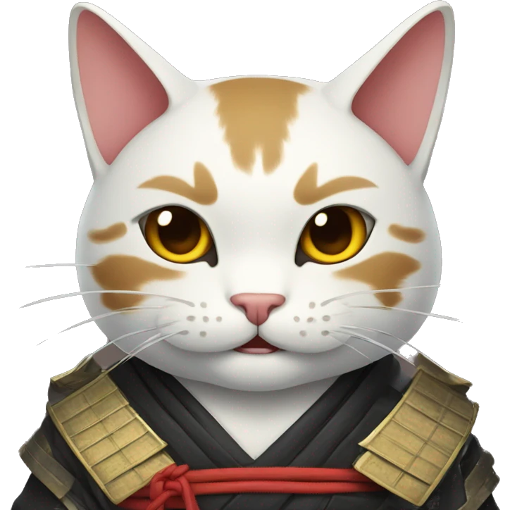 smiling samurai cat emoji