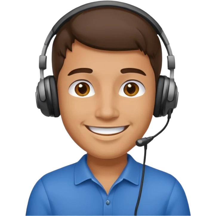 receptionist face guy with headpset emoji