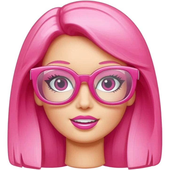  a barbie pink glasses emoji