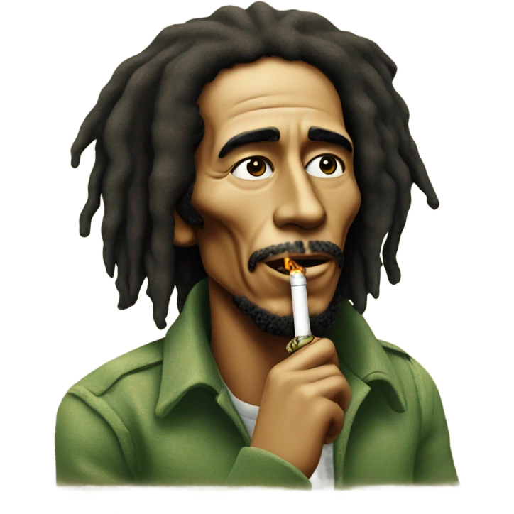 bob marley smoking joint emoji