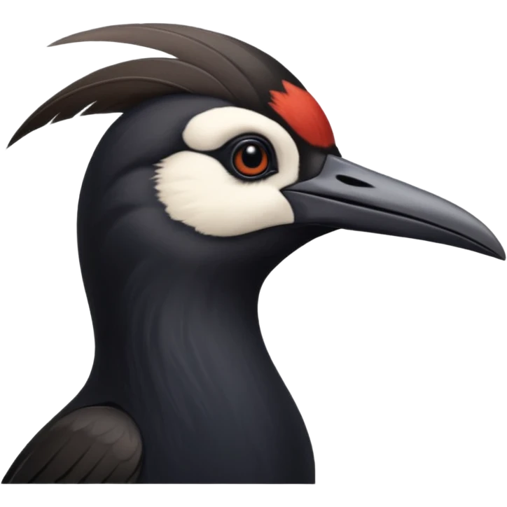 Black Sicklebill headshot emoji