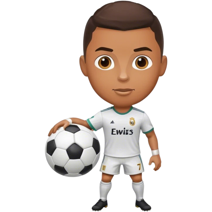 Ronaldo with ball emoji