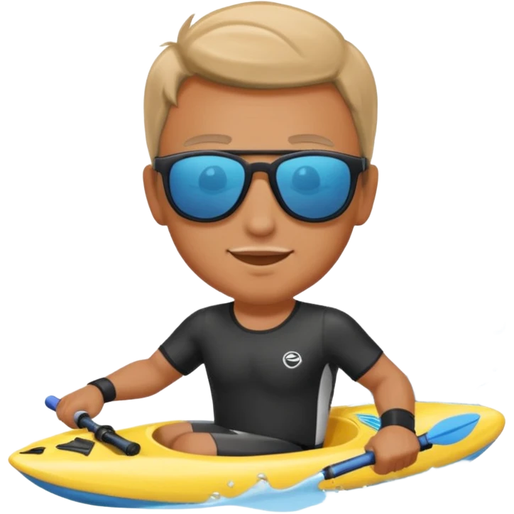 water sports man along with water emoji