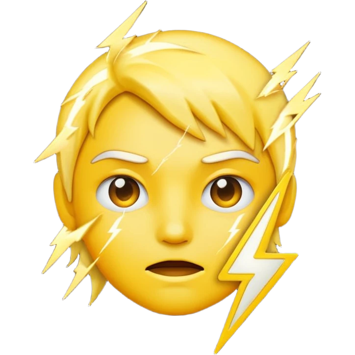 Lightning face emoji emoji