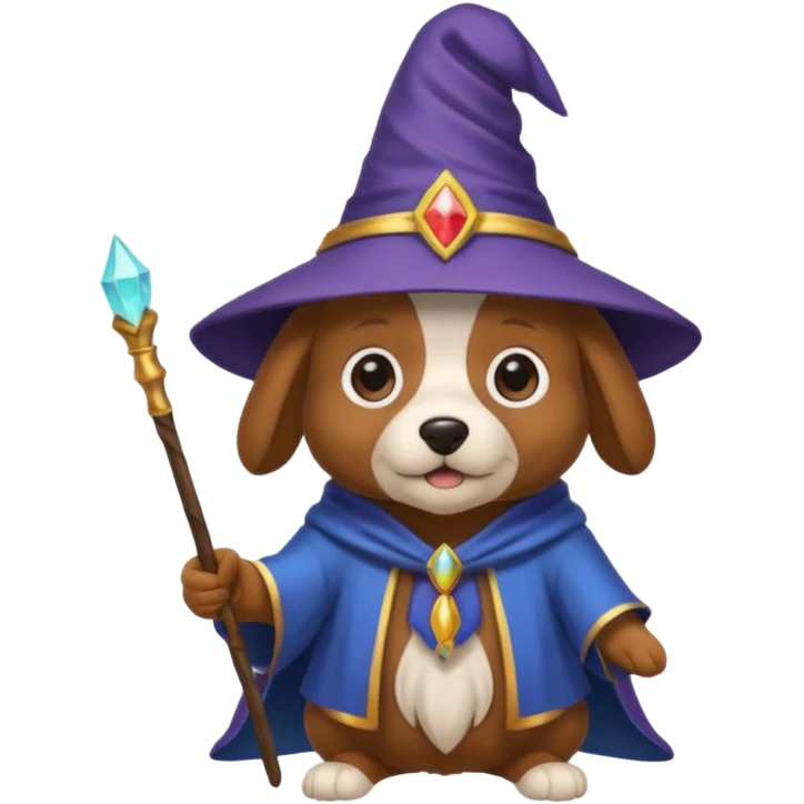 Dog wizard emoji