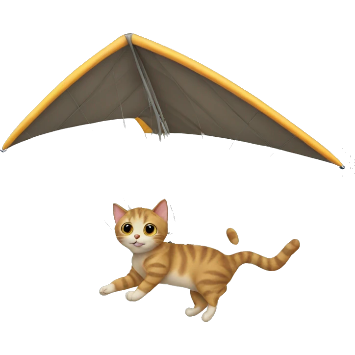cat with hang glider emoji