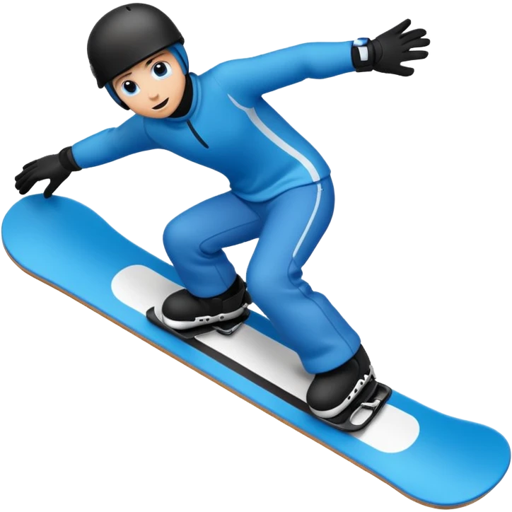 Snowboard black And bleu  emoji