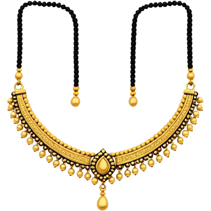 a south indian mangalsutra with yellow thread emoji