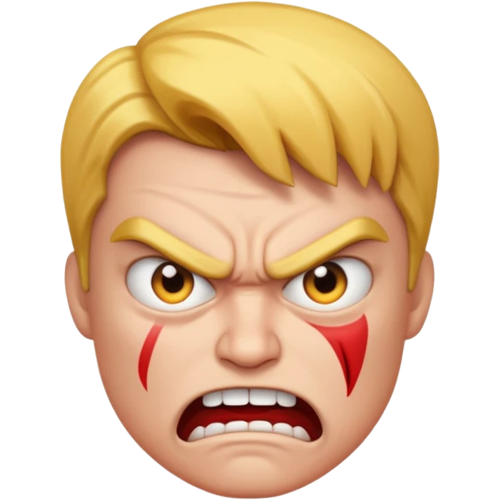 Angry clever face emoji