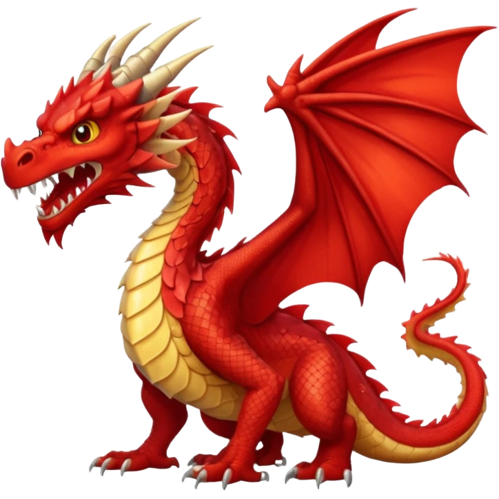 angry Dragon, full body emoji