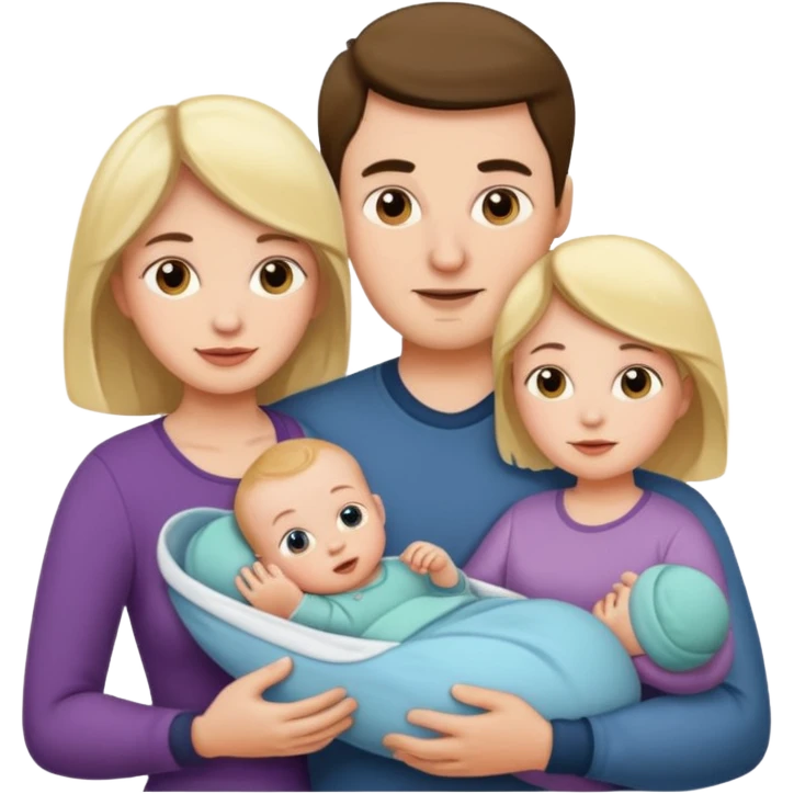 husband wife baby emoji