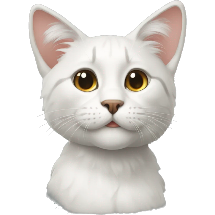 белая кошка emoji