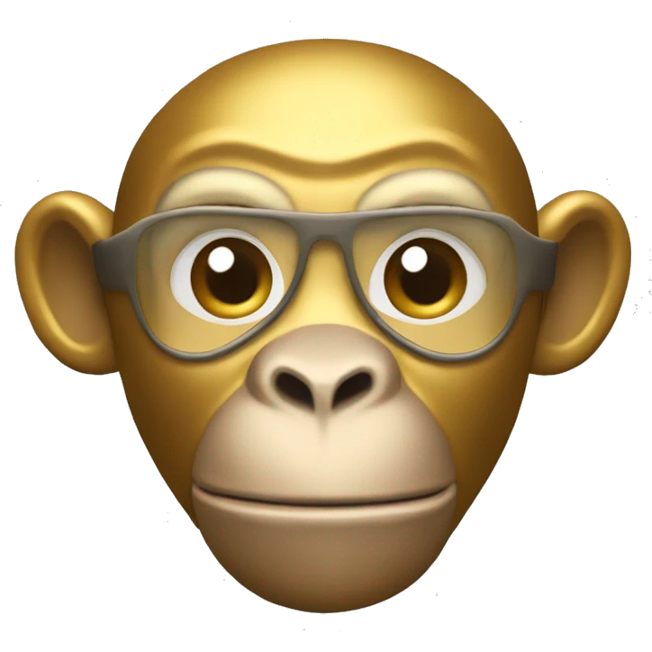 🪙 Create an image of a golden metallic token. In the center, there is a monkey 🐒 wearing a mask 😷 because it is sick." emoji
