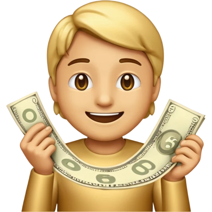 THE MONEY EMOJI DOING THE SIX SEVEN MEME emoji | AI Emoji Generator