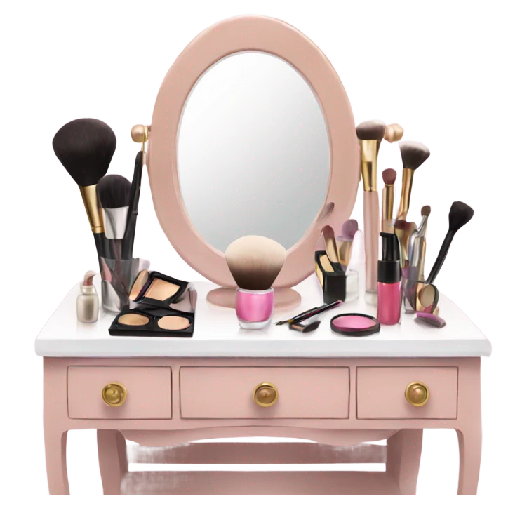Makeup vanity aesthetic emoji