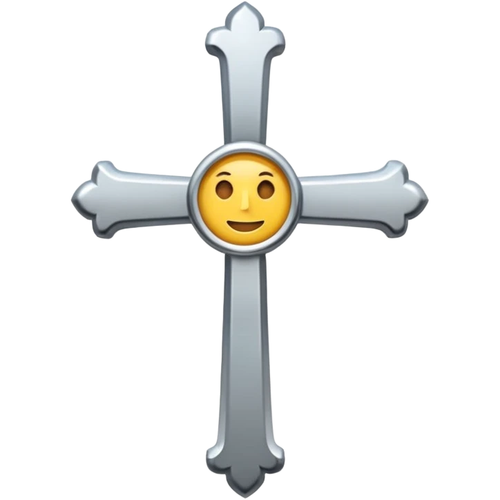 Croix église en métal emoji
