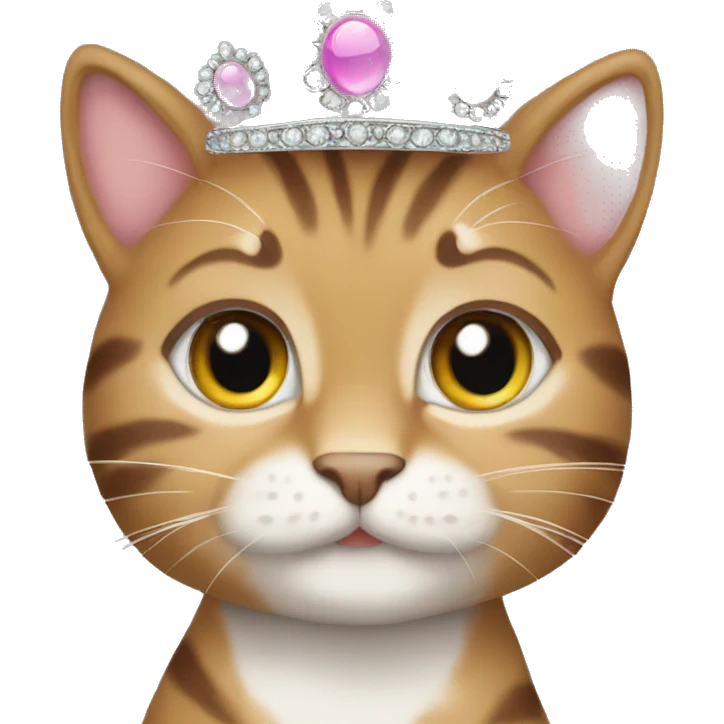 Tabby add tiara  emoji