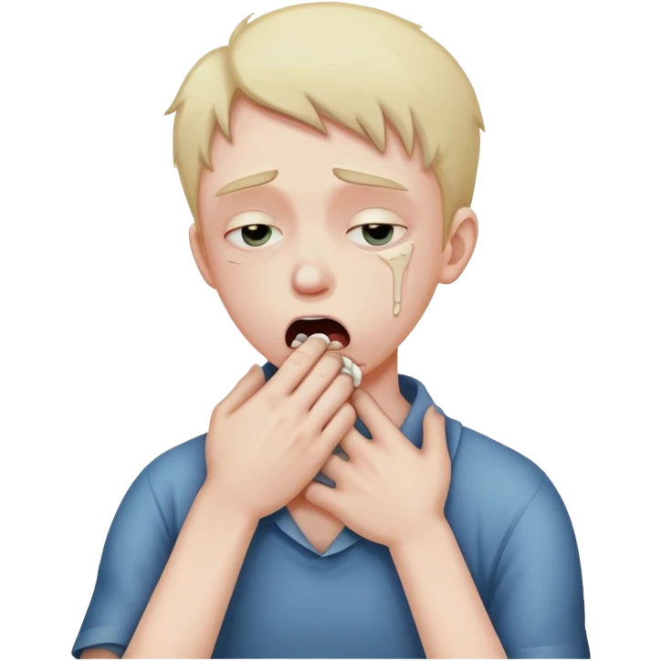 Person choking themselves  emoji