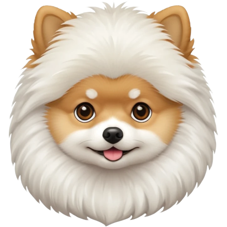 Pomeranian white emoji