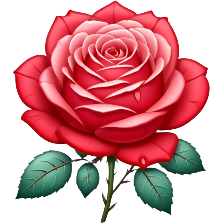 An icy rose emoji