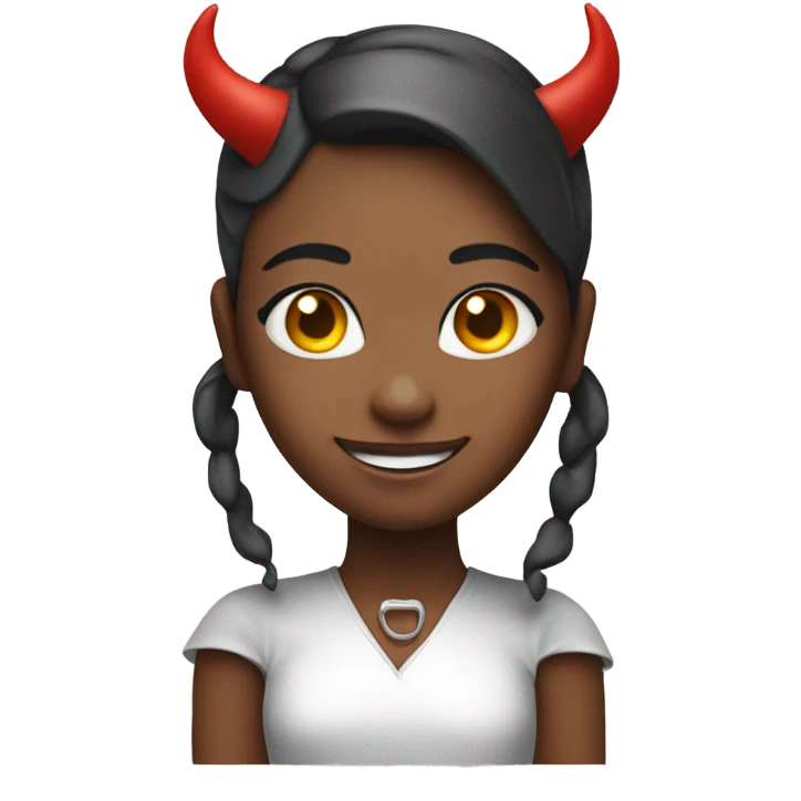 smiling girl devil with a halo above her head emoji