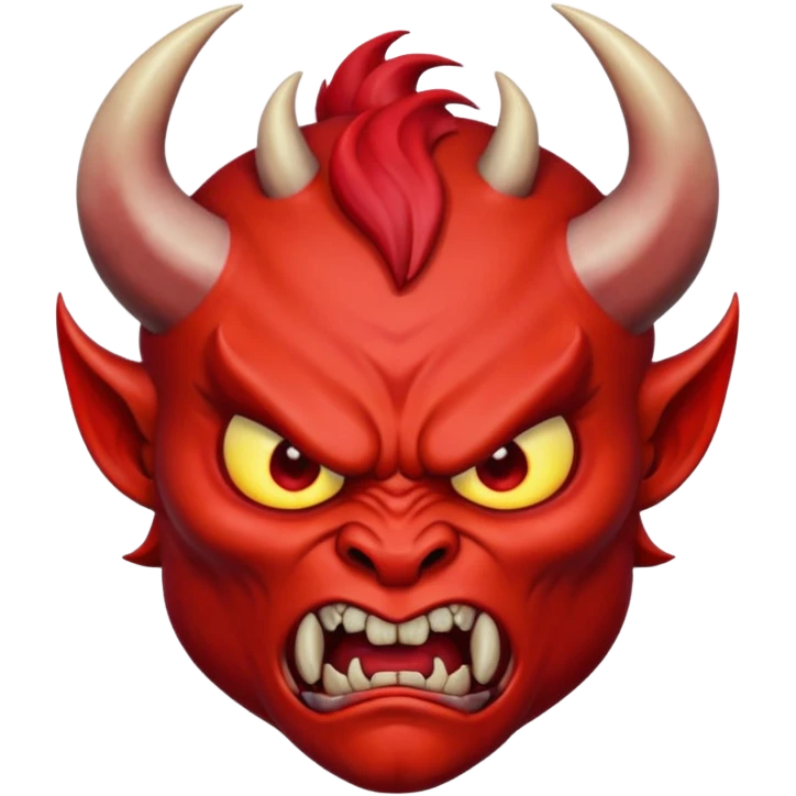 angry devil face emoji