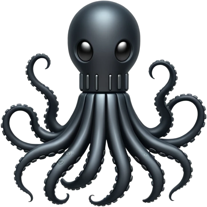 black robot tentacle emoji