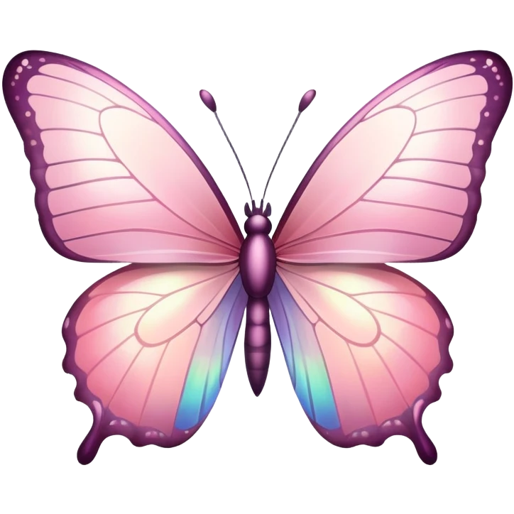 Light pink butterfly with sparkle effect emoji