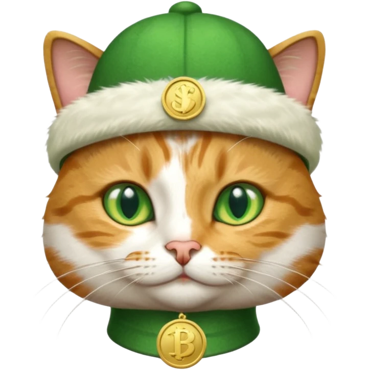 یه گربه که عکس کلاه روی سرش عکس یه سک emoji