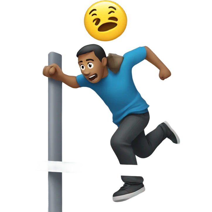 person breaking through a barrier emoji