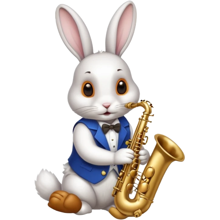 rabit playing saxophone jazz emoji